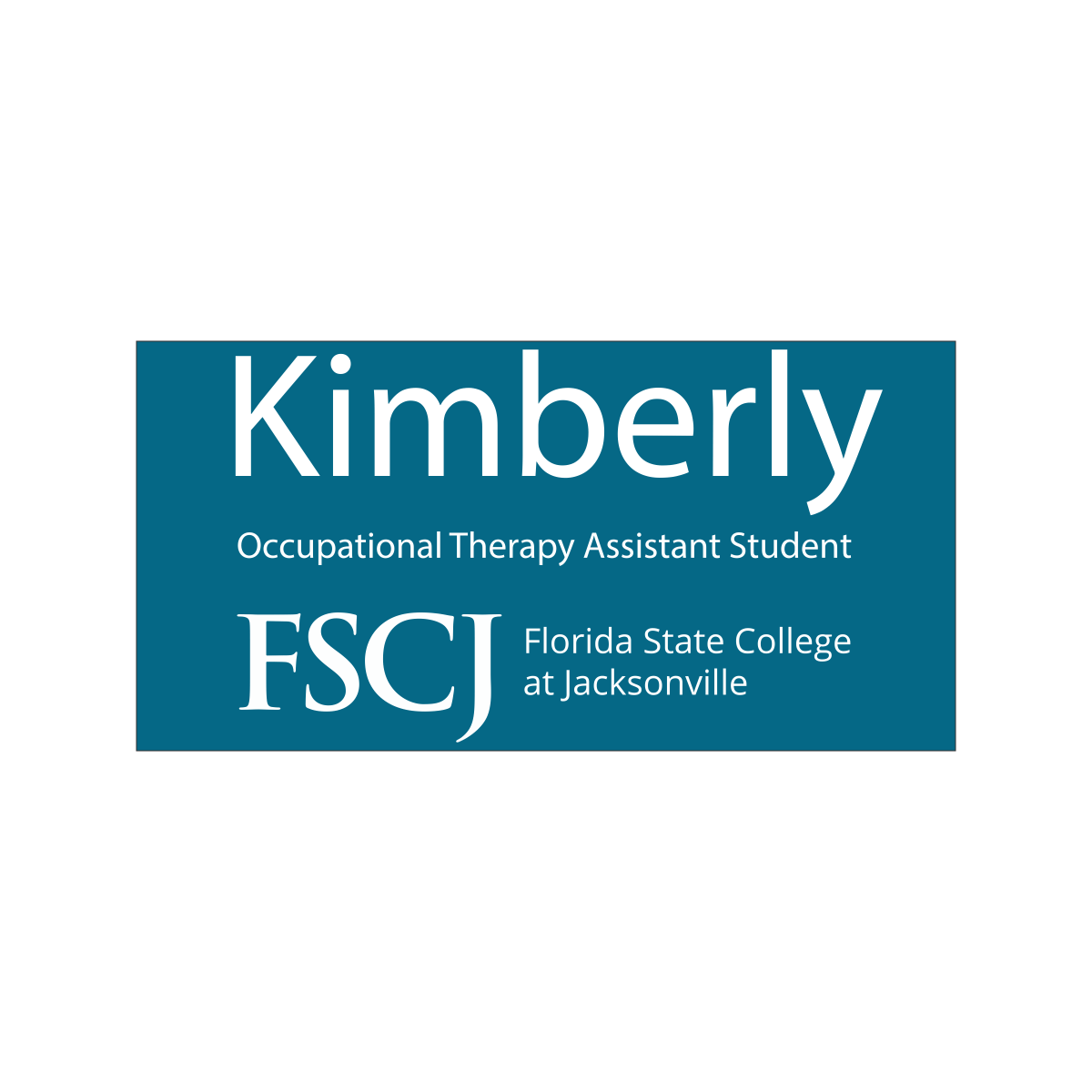 FLSA - FSCJ Occupational Therapy Name Tag