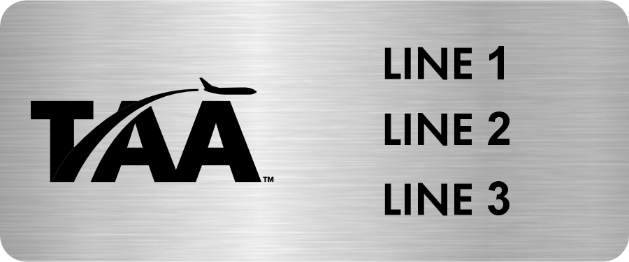 Fly Tucson TAA Three Line Name Tag