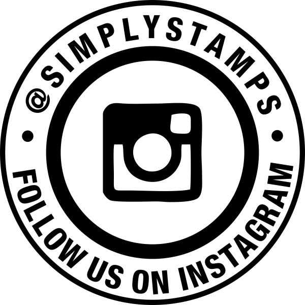 Follow Us On Instagram Handle Round Stamp