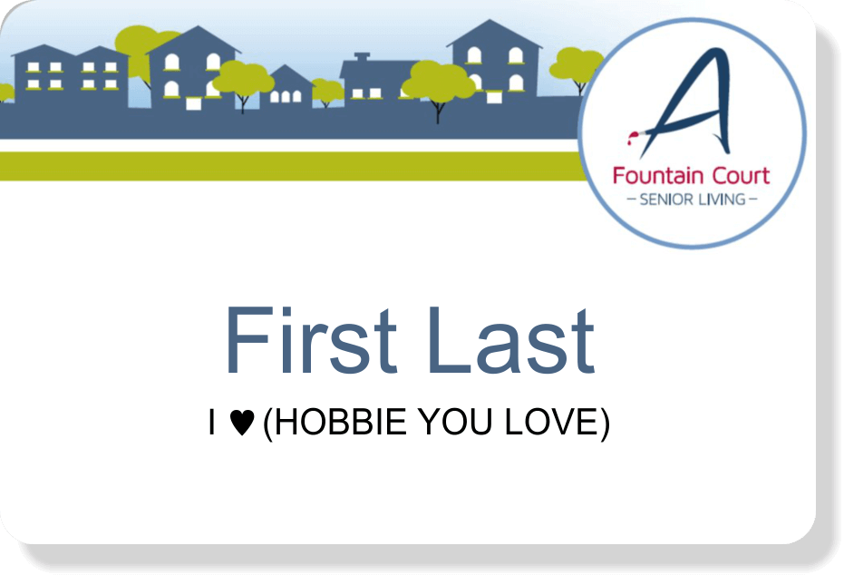 Fountain Court Name Tag