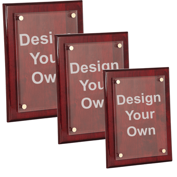 Floating Acrylic Rosewood Plaque