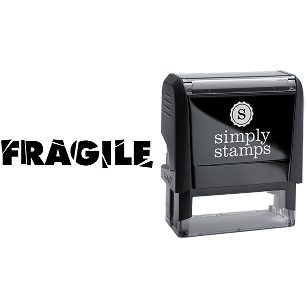 Shattered Text Fragile Business Stamp