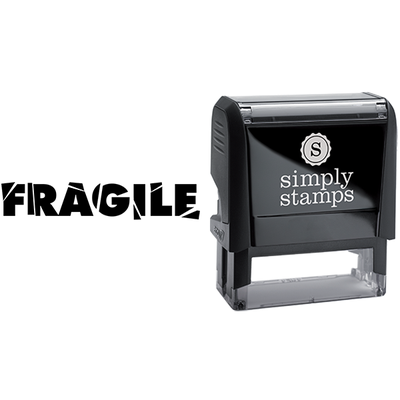 Shattered Text Fragile Business Stamp
