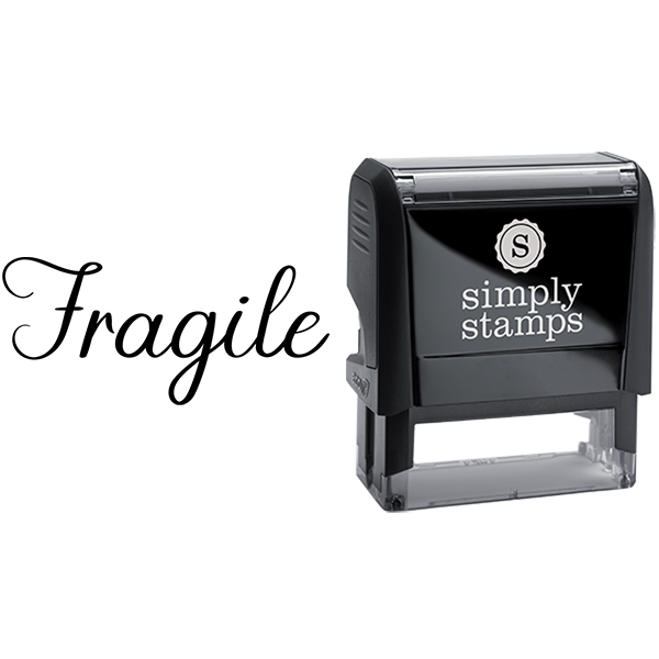 Elegant Script Fragile Lettering Business Stamp