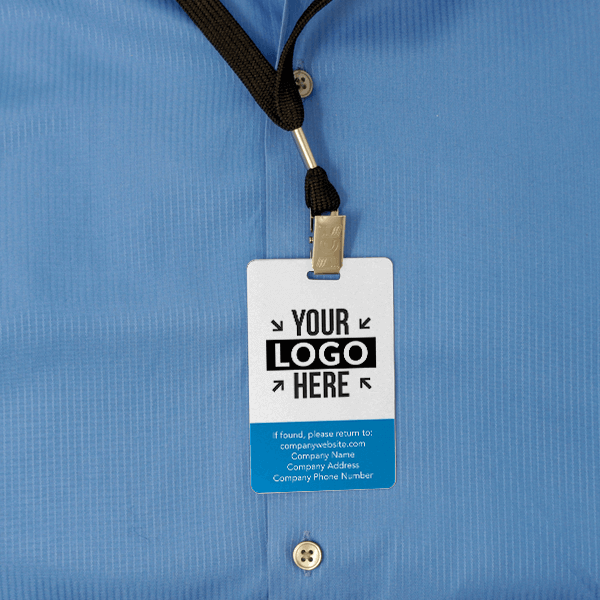 Custom Photo ID Badge with Bar Code - Back