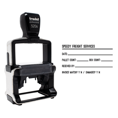 Custom Condensed Business Form Stamp - alternate view