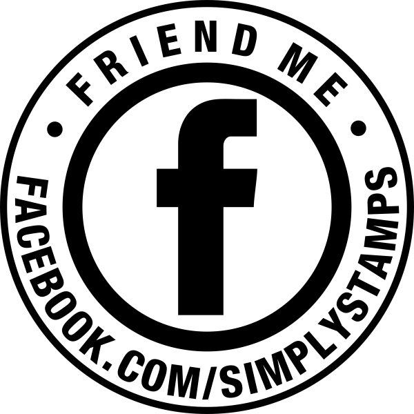 Friend Me On Facebook Round Stamp