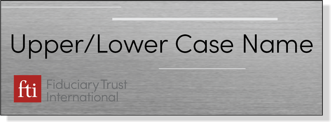Fiduciary Trust International - Silver Name Tag