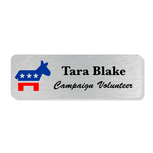Democrat Full Color Name Tag