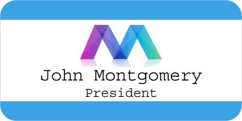 Border Logo Full Color Name Tag