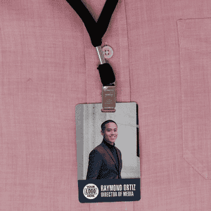 Modern Logo Full Color Photo ID Badge Front