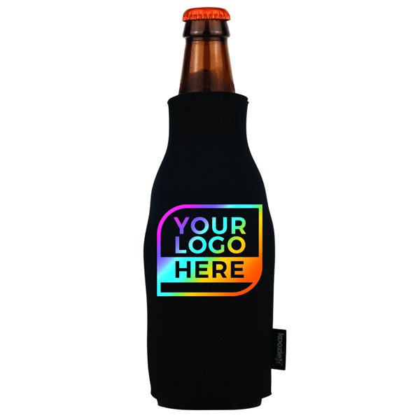 Koozie® Logo Neoprene Zip-Up Bottle Cooler | Full Color 1 Side