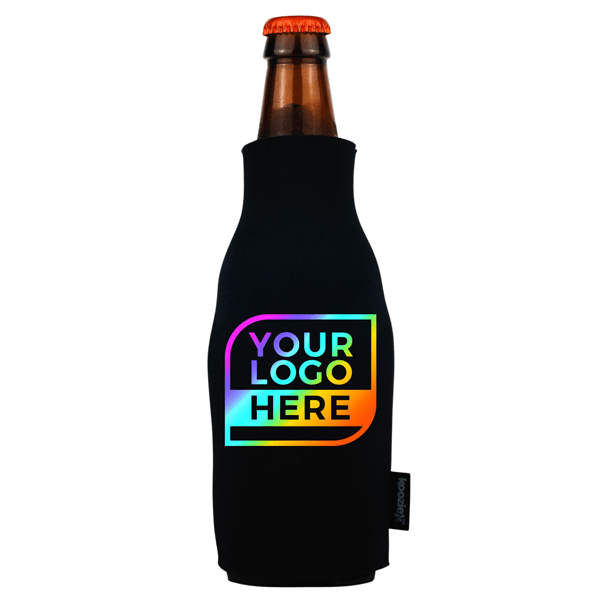 Koozie® Logo Foam Zip-Up Bottle Cooler | Full Color 1 Side