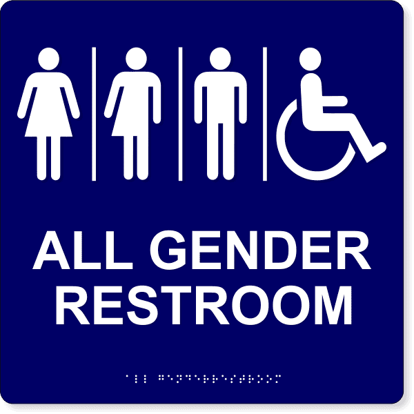 Gender Neutral Restroom ADA Sign