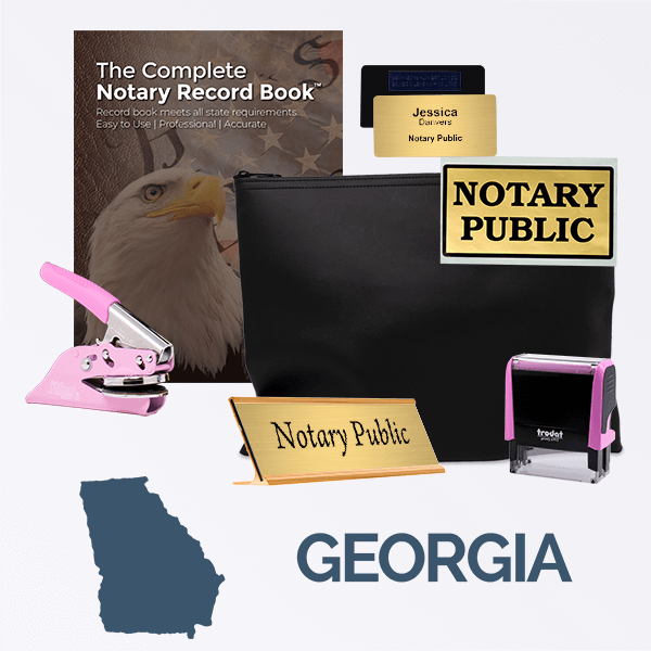 Georgia Pink Deluxe Notary Kit
