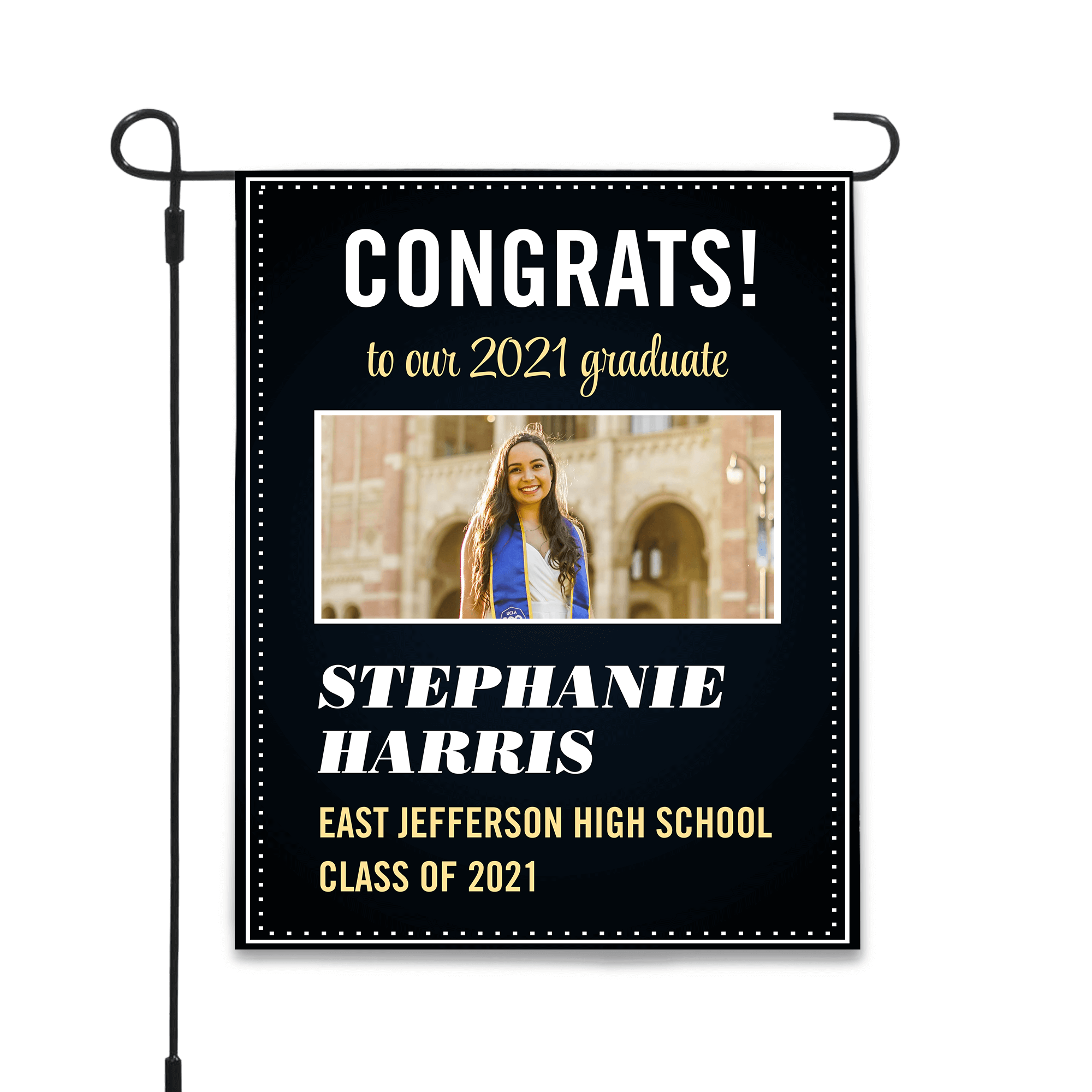 2021 Graduation Elegant Garden Flag