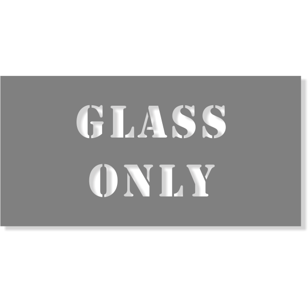 Glass Only Stencil | 4" x 8"