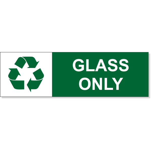 3" x 10 Glass Recycle Decal