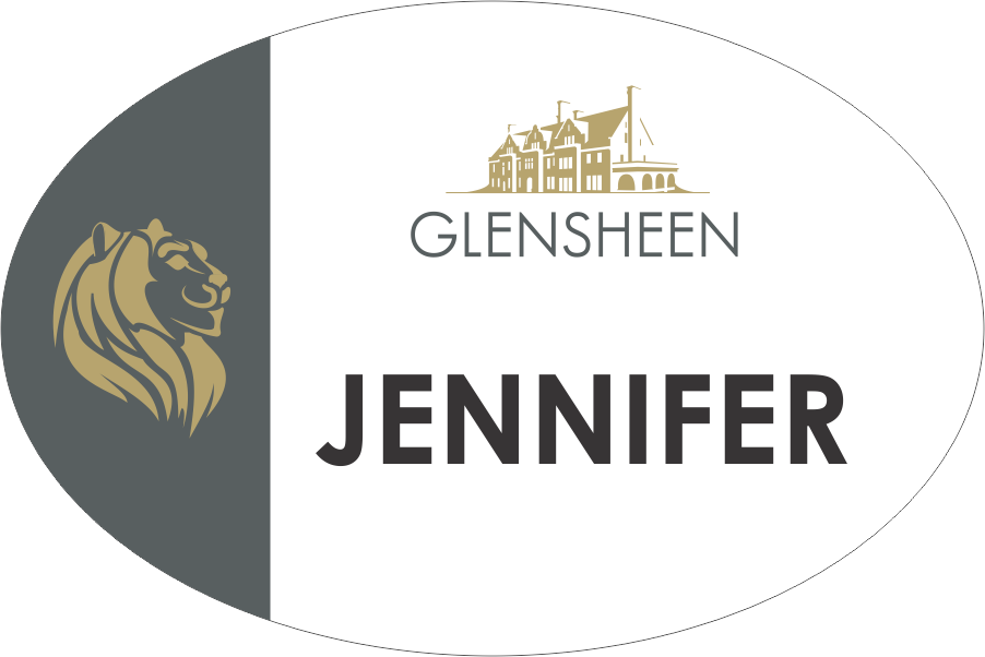Glensheen Lion Name Badge