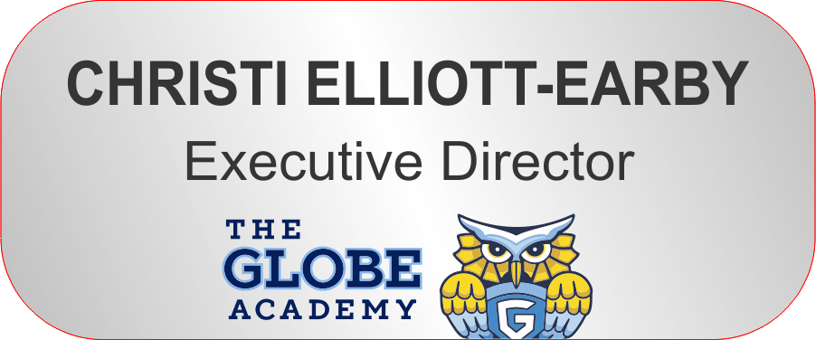 The Globe Academy 1.25 x 3.0 Nametag - 2 Line