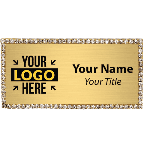 Full Color Rhinestone Name Tag