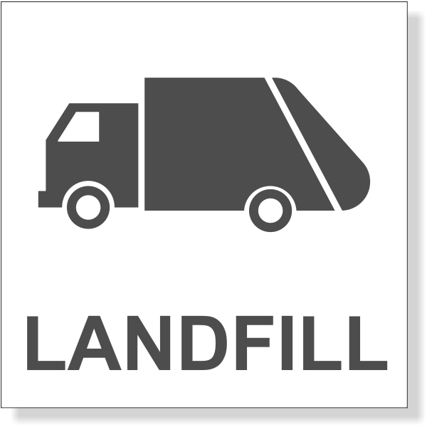 Grey Landfill Decal | 3" x 3"