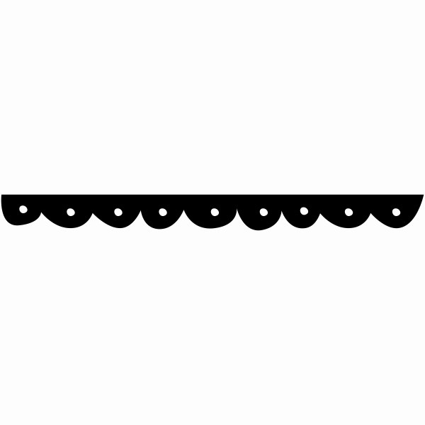Hand Drawn Scallop Border Stamp