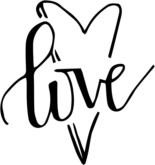 Hand Lettered Love Heart Stamp