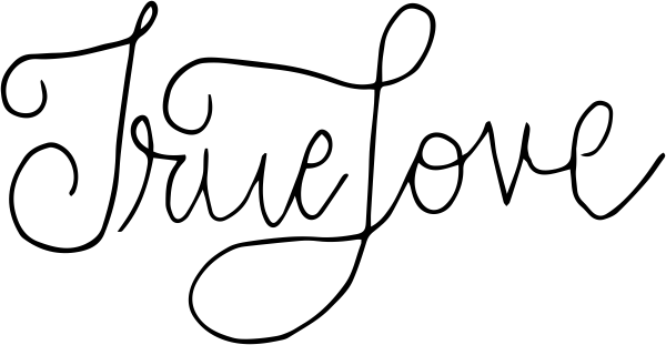 Hand Lettered True Love Stamp