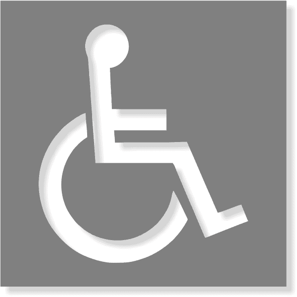 Handicapped Symbol Mylar Stencil | Multiple Sizes