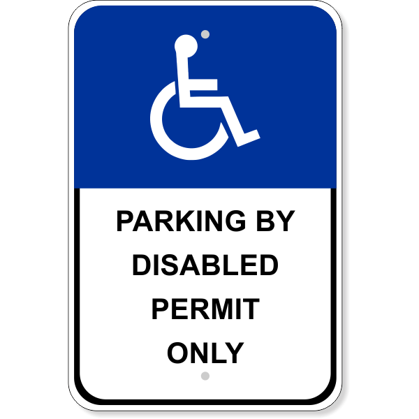 Handicap Permit Only Aluminum Sign