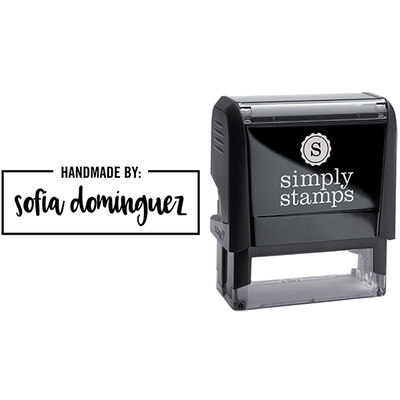 Handmade by Custom Name Business Stamp