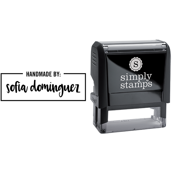 Handmade by Custom Name Business Stamp