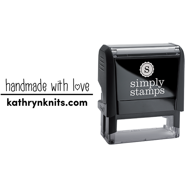 Handmade with Love Custom Name Business Stamp