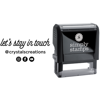 Let's Stay in Touch Custom Social Media Business Stamp