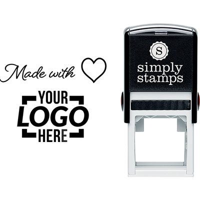 Made with Love with Custom Logo Business Stamp