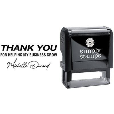 Thank You for Helping My Business Grow Business Stamp