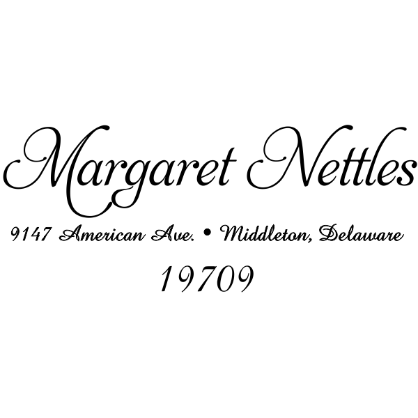 Nettles Handwritten Address Stamp