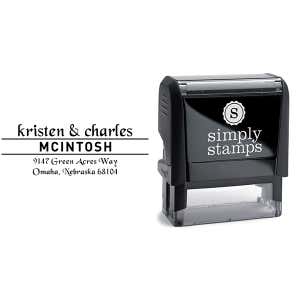 Mcintosh Handwritten Address Stamp Body and Imprint