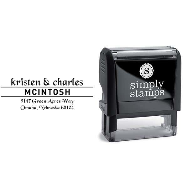 Mcintosh Handwritten Address Stamp Body and Imprint