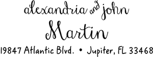 Cursive Handwriting Address Stamp