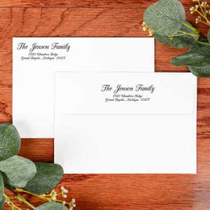 Jenson Family Handwritten Address Stamp on front and back of two envelopes