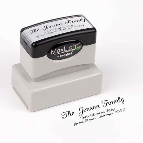 Jenson Family Handwritten Address Pre-Inked Stamp