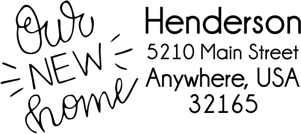 Our New Home Address Stamp
