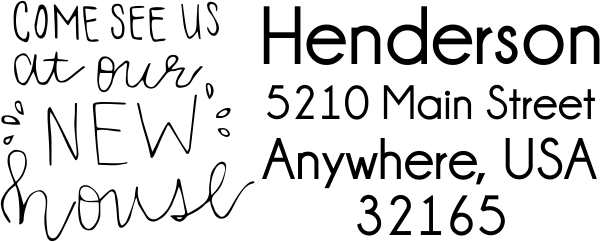 Our New House Address Stamp