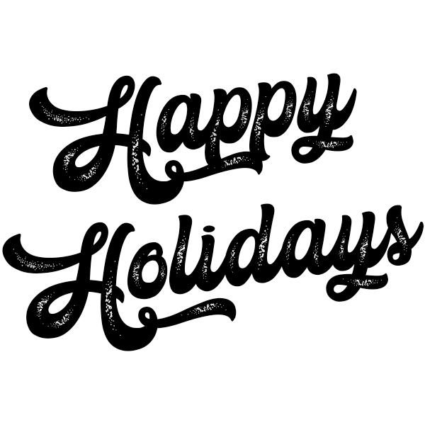 Happy Holidays 2" x 2" Craft Stamp