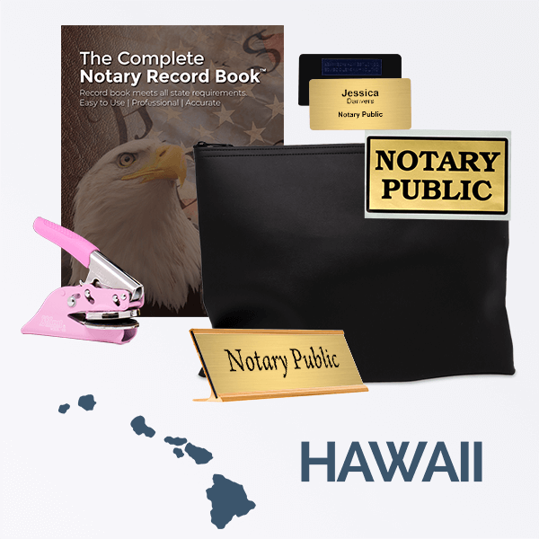 Hawaii Pink Deluxe Notary Kit