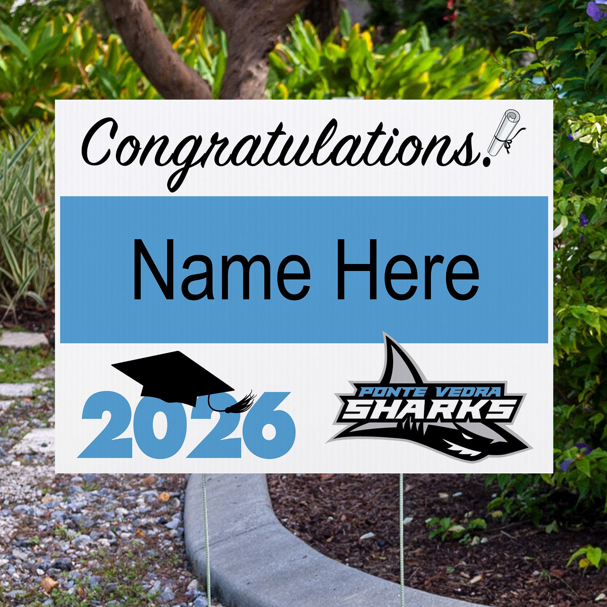 PVHS Graduation Yard Sign in Yard
