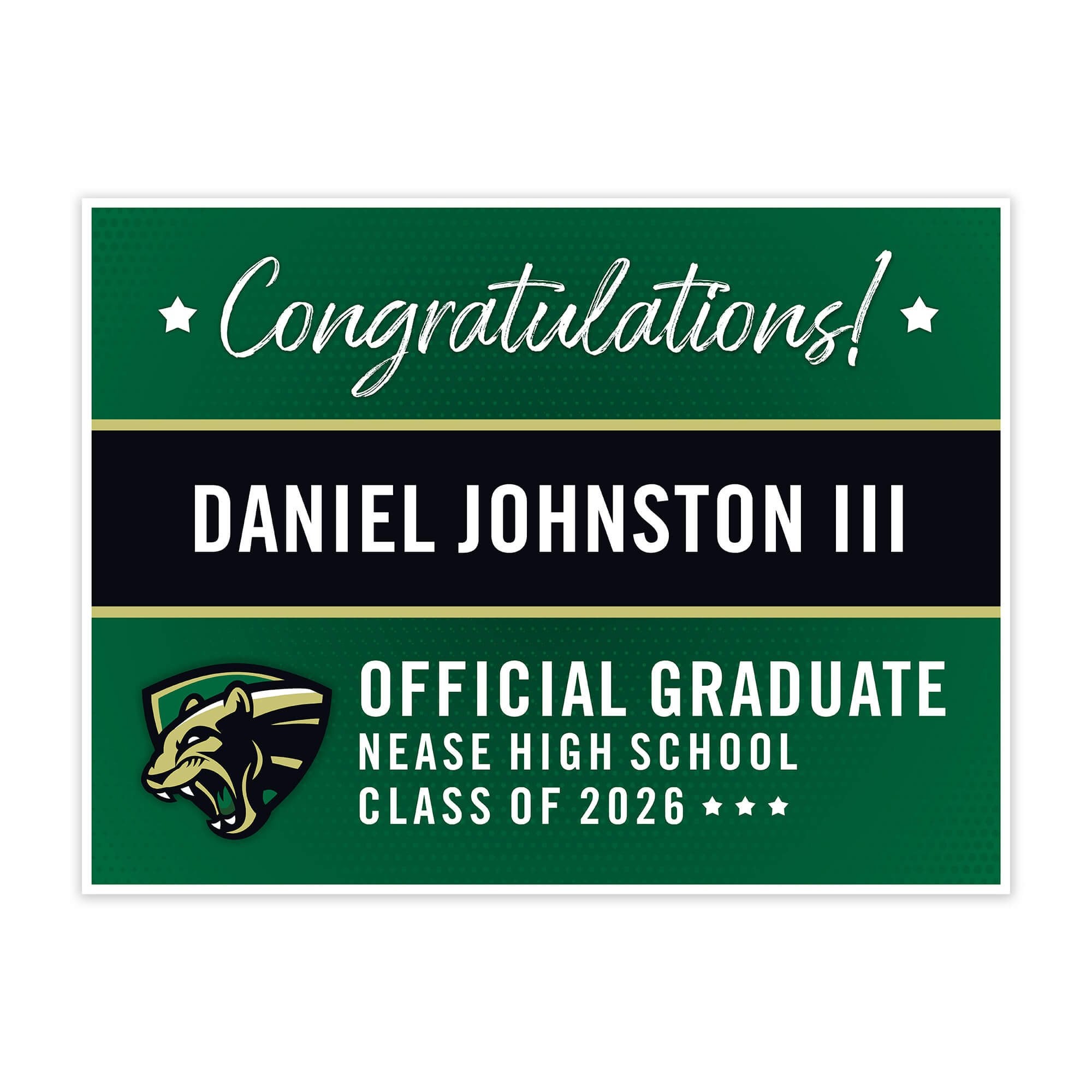 Nease High School Graduation Yard Sign