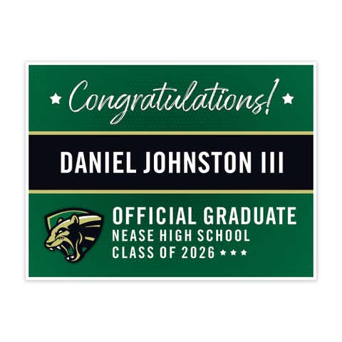 Nease High School Graduation Yard Sign